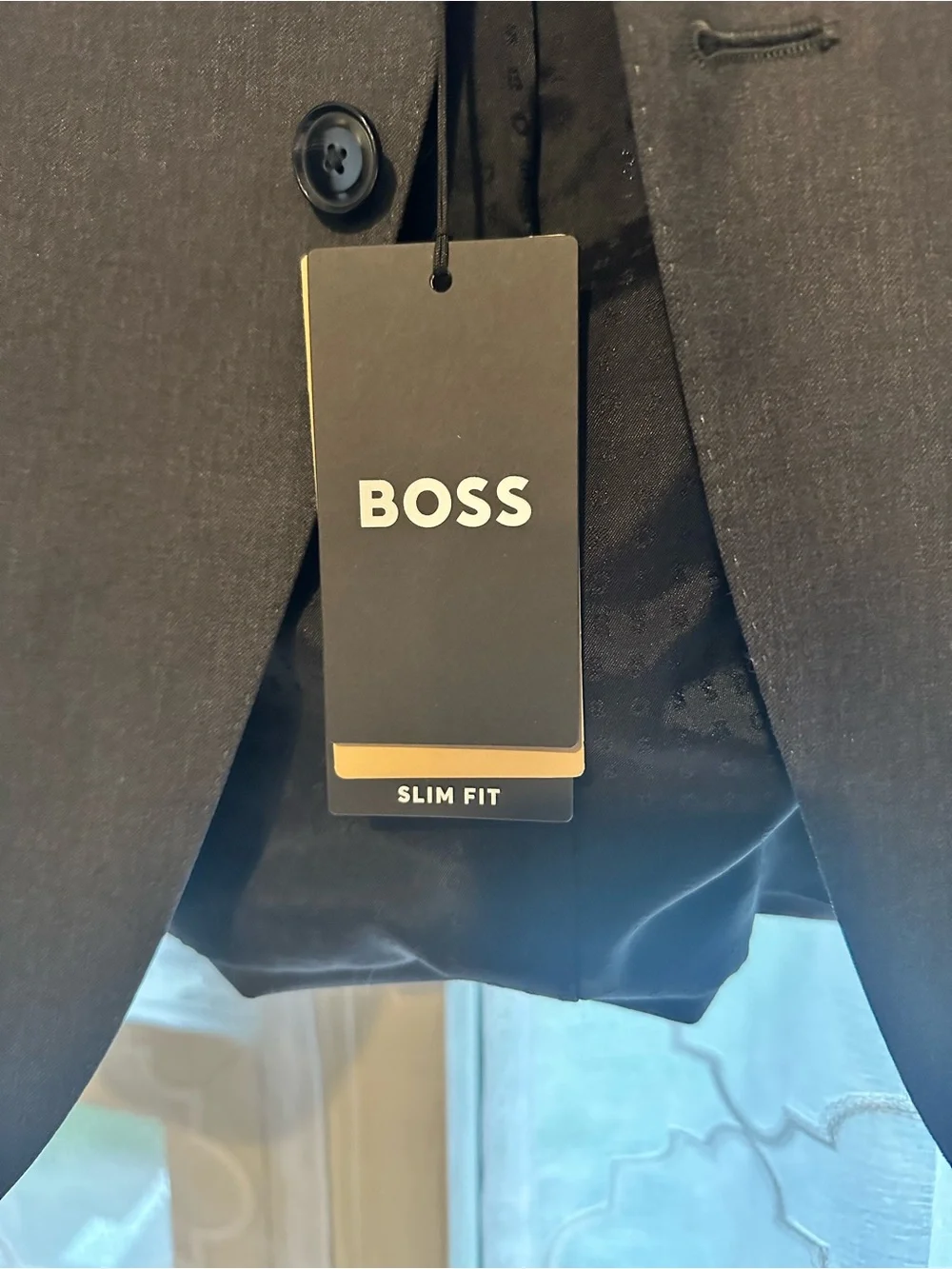 BOSS Hugo Boss Men's Dark Grey Wool 'H-Huge' Slim Fit 2-Piece Suit 40R NWT